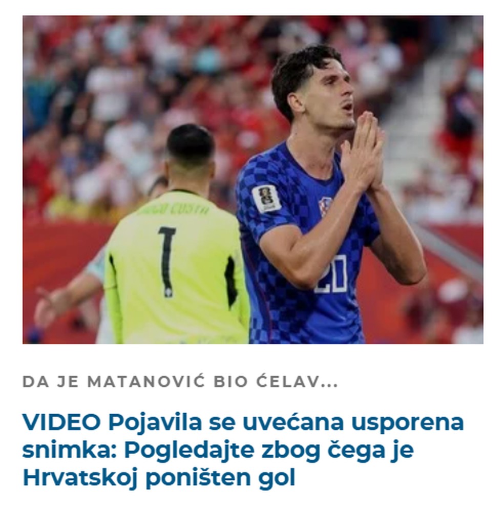 Imagens ampliadas sobre a anulação do gol