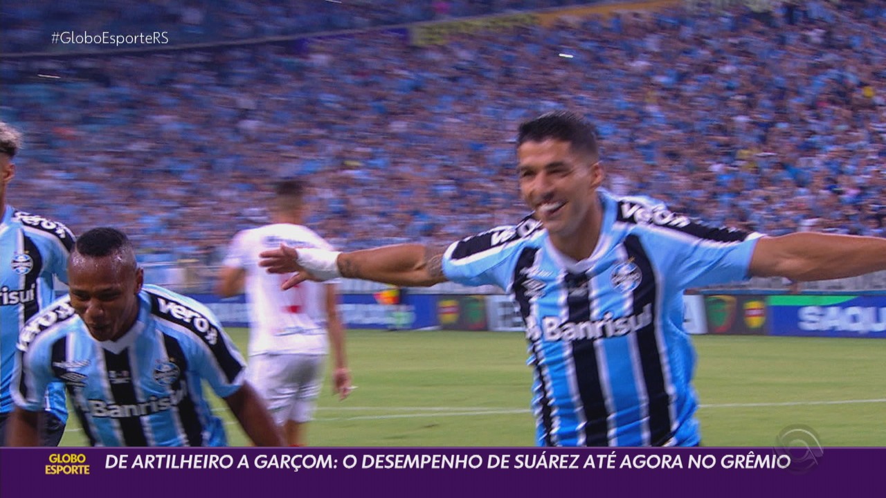 De artilheiro a garçom: o desempenho de Suárez até agora no Grêmio