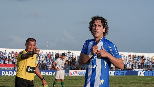 Cavani da Curuzu, Nicolas, comemora contra o Águia de Marabá / Foto: Ascom Paysandu)