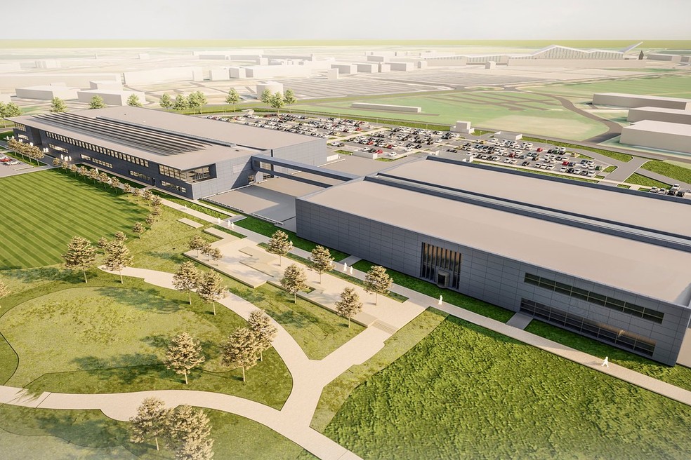 Projeto de nova fábrica da Aston Martin — Foto: Divulgação