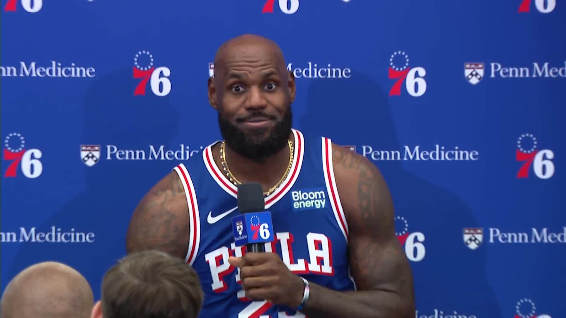 LeBron é apresentado nos Sixers e avisa: "Não deixei minha família para perder na 2ª rodada"