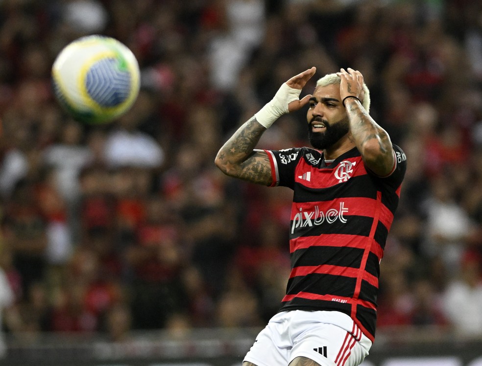 Gabigol em ação pelo Flamengo — Foto: André Durão