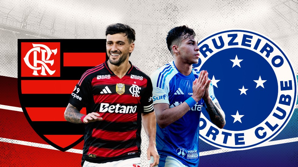 Carrossel de Arrascaeta e Kaio Jorge, artilheiros de Flamengo e Cruzeiro — Foto: ge