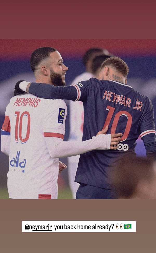 AMIZADE DOS CRAQUES! Memphis Depay questiona retorno de Neymar ao Corinthians em foto nas redes sociais