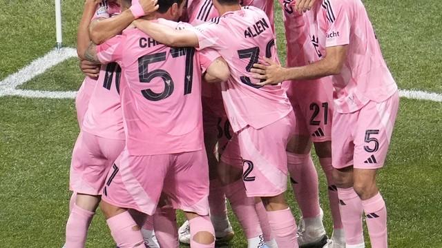 Inter Miami comemora gol contra o Porto