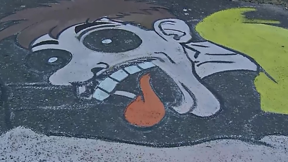 Pampam em pintura de rua em Belém