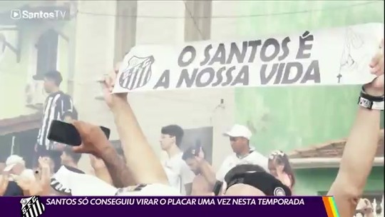 Santos só conseguiu virar o placar uma vez nesta temporada - Programa: Globo Esporte SP 
