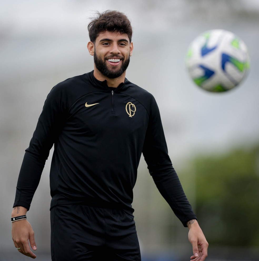 Yuri Alberto em treino do Corinthians — Foto: Rodrigo Coca/Ag. Corinthians