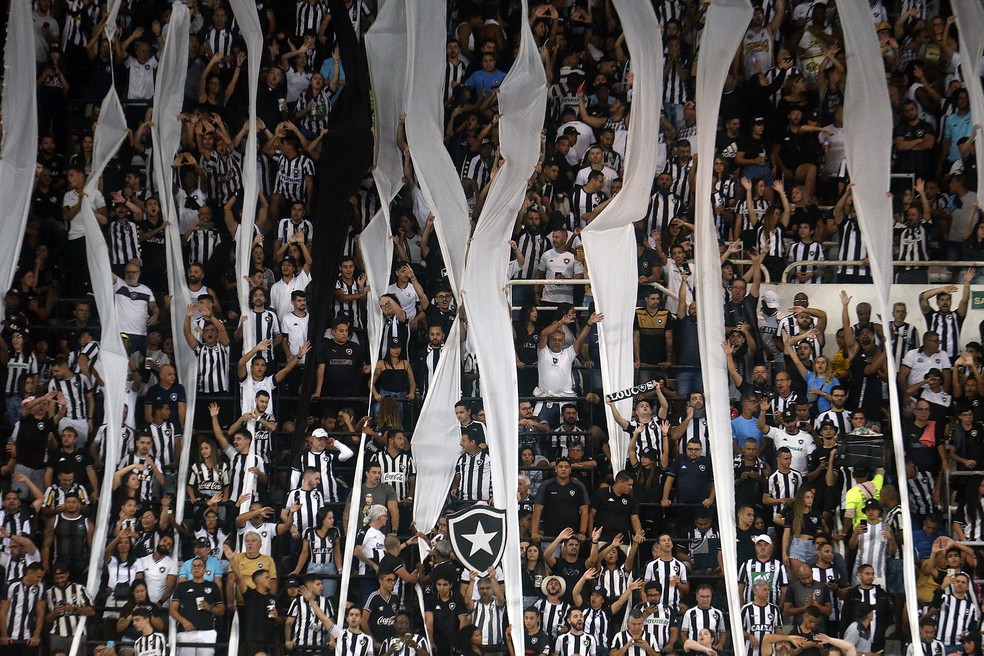 Torcida do Botafogo faz a festa no clássico contra o Fluminense — Foto: Vítor Silva / Botafogo