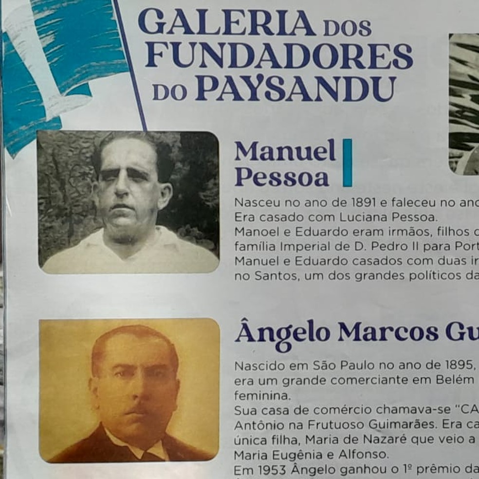 Galeria dos Fundadores do Paysandu — Foto: Beto Kaulino / ge