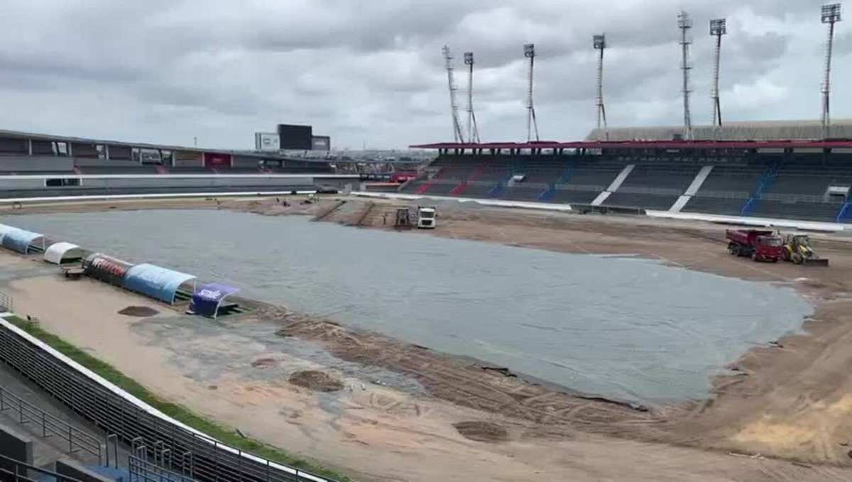 Obras de adaptação do Estádio Rei Pelé para jogos da Série A