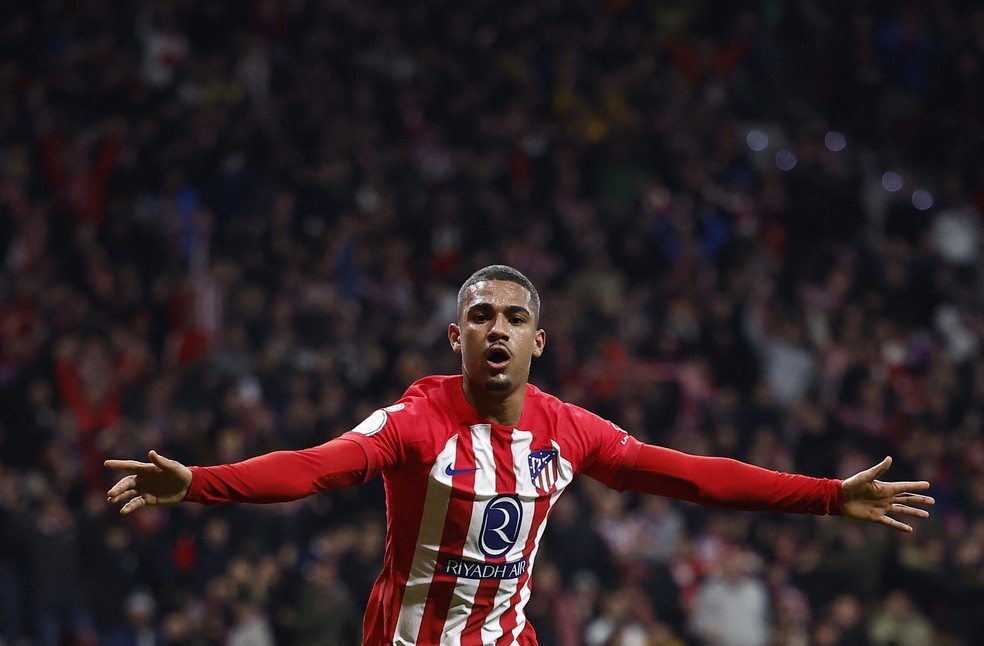 Samuel Lino Atlético de Madrid x Real Madrid — Foto: Juan Medina/Reuters