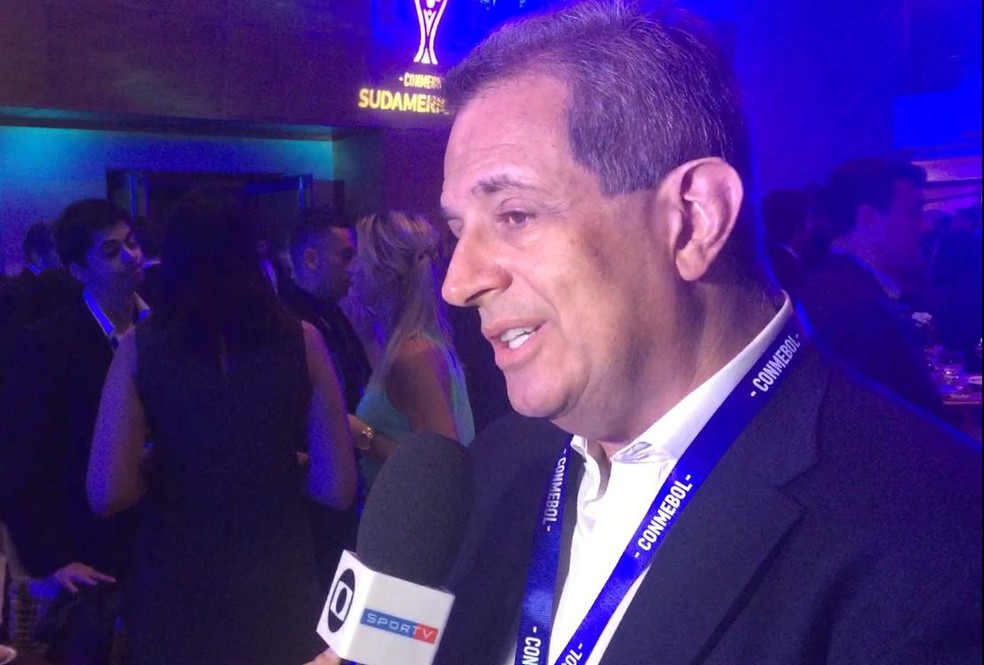 Bap representou o Flamengo no sorteio da Libertadores de 2019 — Foto: Thiago Lima