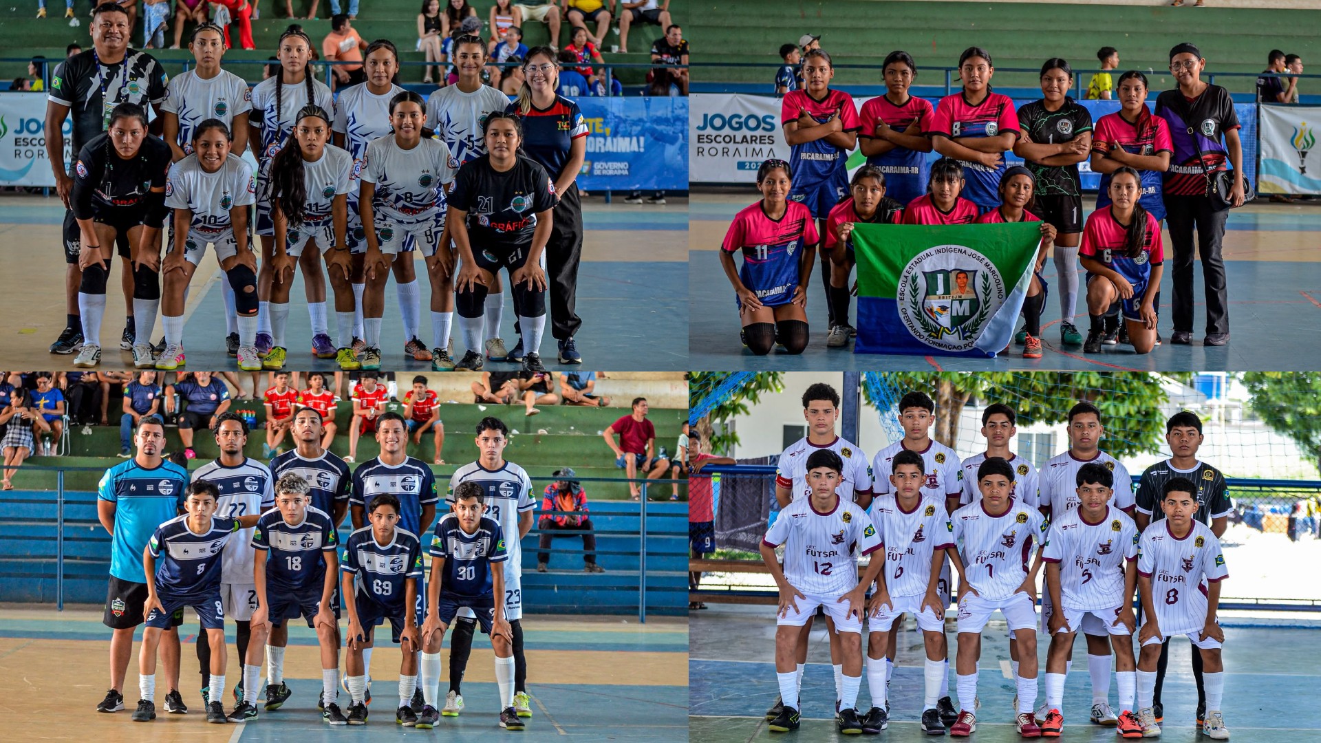 Pênaltis, emoção e quatro campeões: futsal encerra disputas nos Jogos Escolares de Roraima