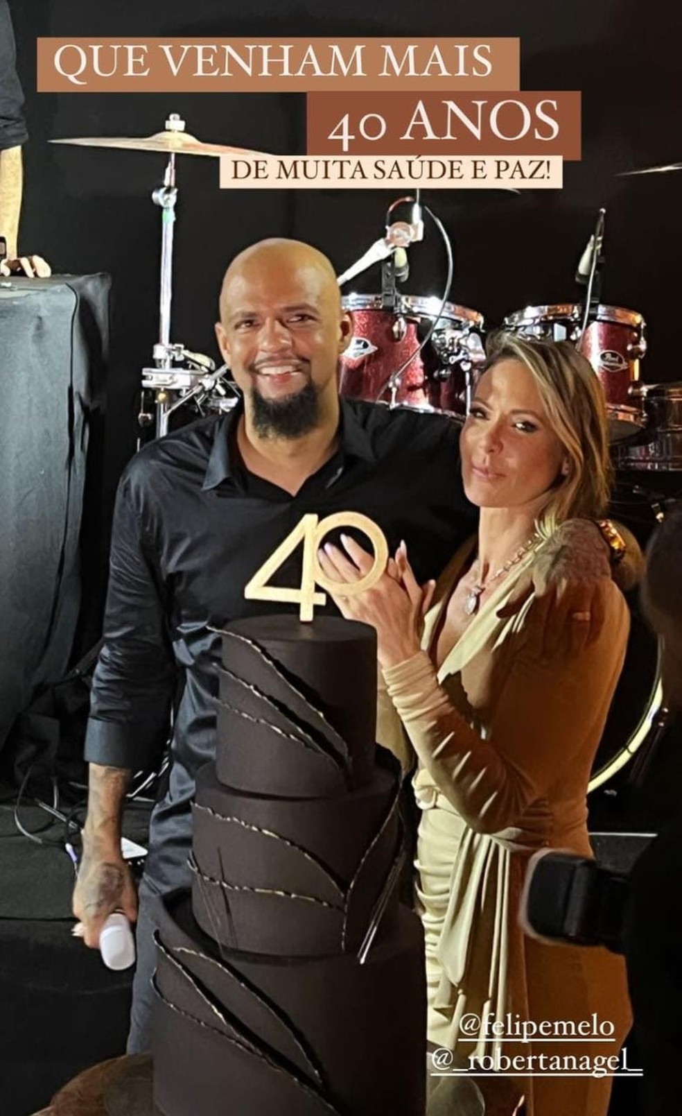 Felipe Melo em sua festa de aniversário de 40 anos — Foto: Reprodução