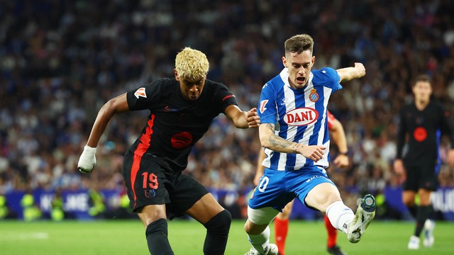 Espanyol x FC Barcelona Lamine Yamal e Pol Lozano