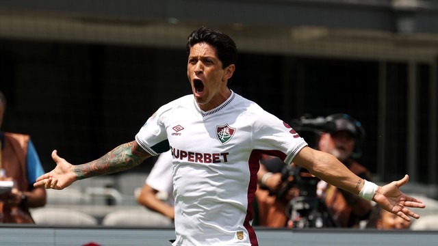 Cano comemora o gol do Fluminense contra a Inter de Milão