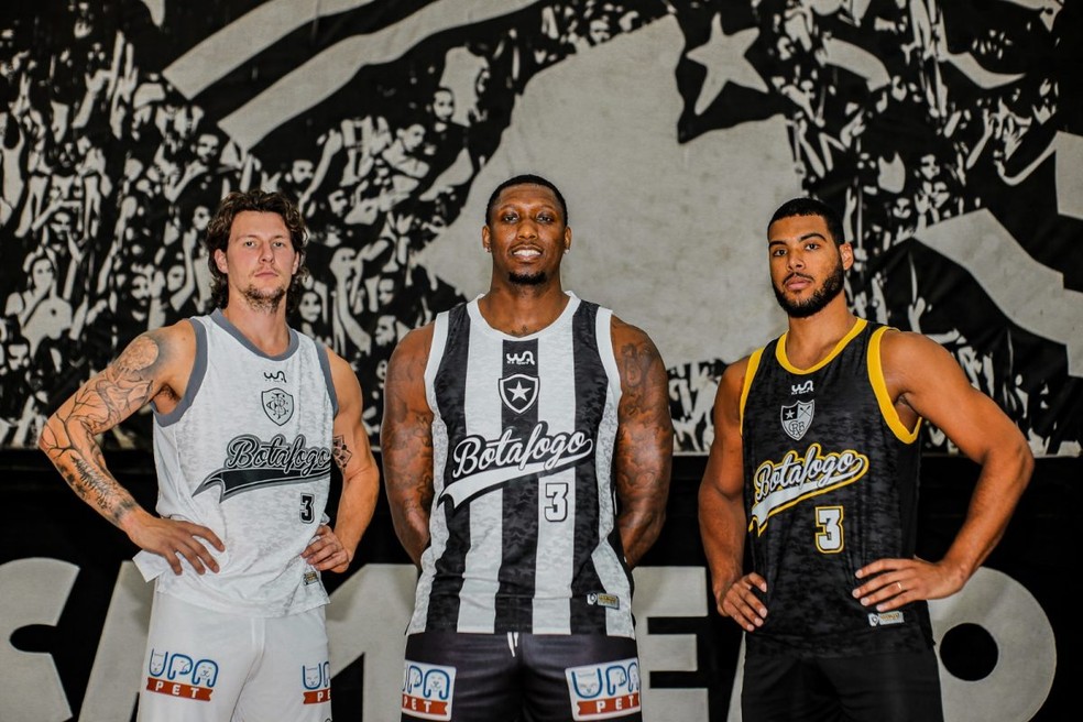 Novos uniformes do Botafogo para o NBB — Foto: Wallace Lima / Botafogo de Futebol e Regatas