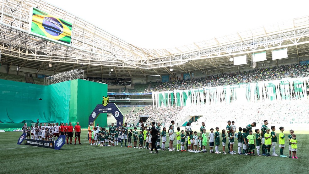 Allianz Parque antes de Palmeiras e Fluminense começar — Foto: Cesar Greco