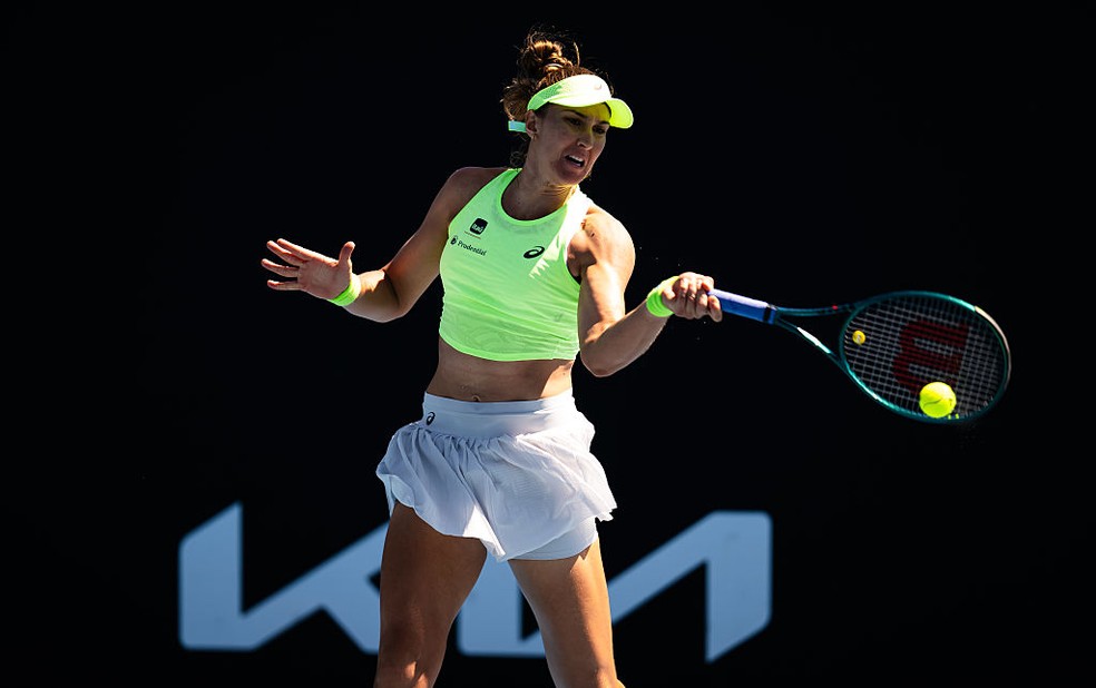 Bia Haddad na estreia do Australian Open 2026 — Foto: Getty Images