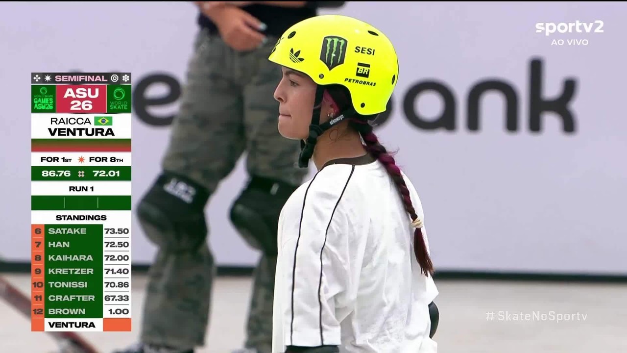 Raicca Ventura avança à final do Mundial de Skate Park 2026