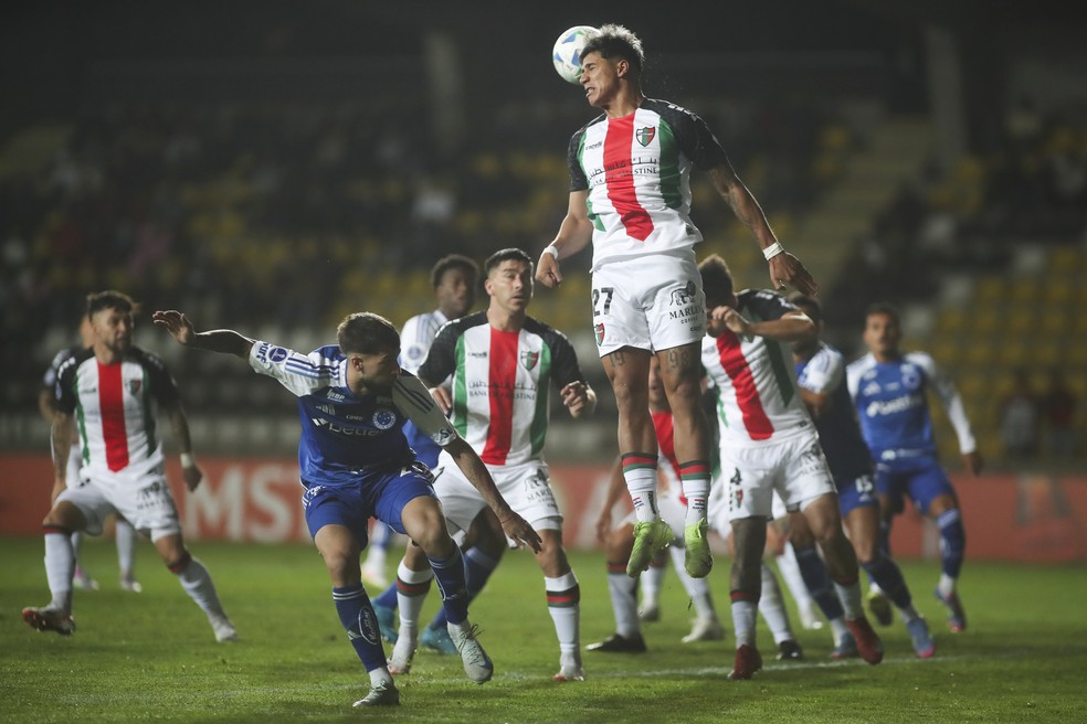 Palestino x Cruzeiro Copa Sul-Americana — Foto: Hernán Contreras/EFE