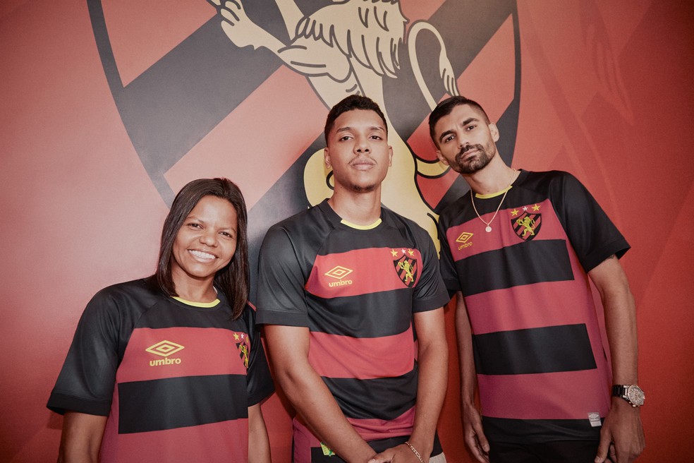 Camisa Sport Recife 2023-2024 Umbro Masculino - Vermelho+Preto