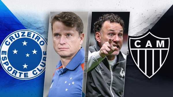 Duelo entre Cruzeiro e Atlético-MG: escolas de técnicos Seabra e Milito.