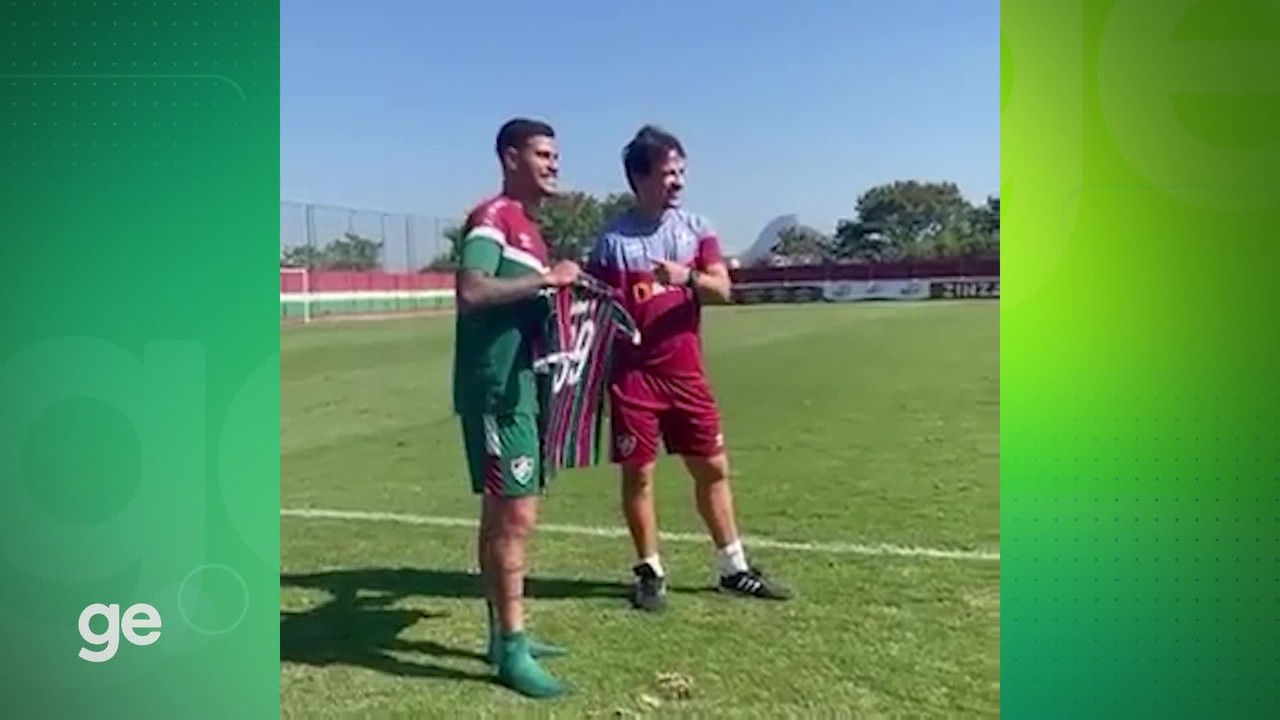 Bruno Guimarães treina no Fluminense e ouve de Diniz: 'Ficou bonito de tricolor'