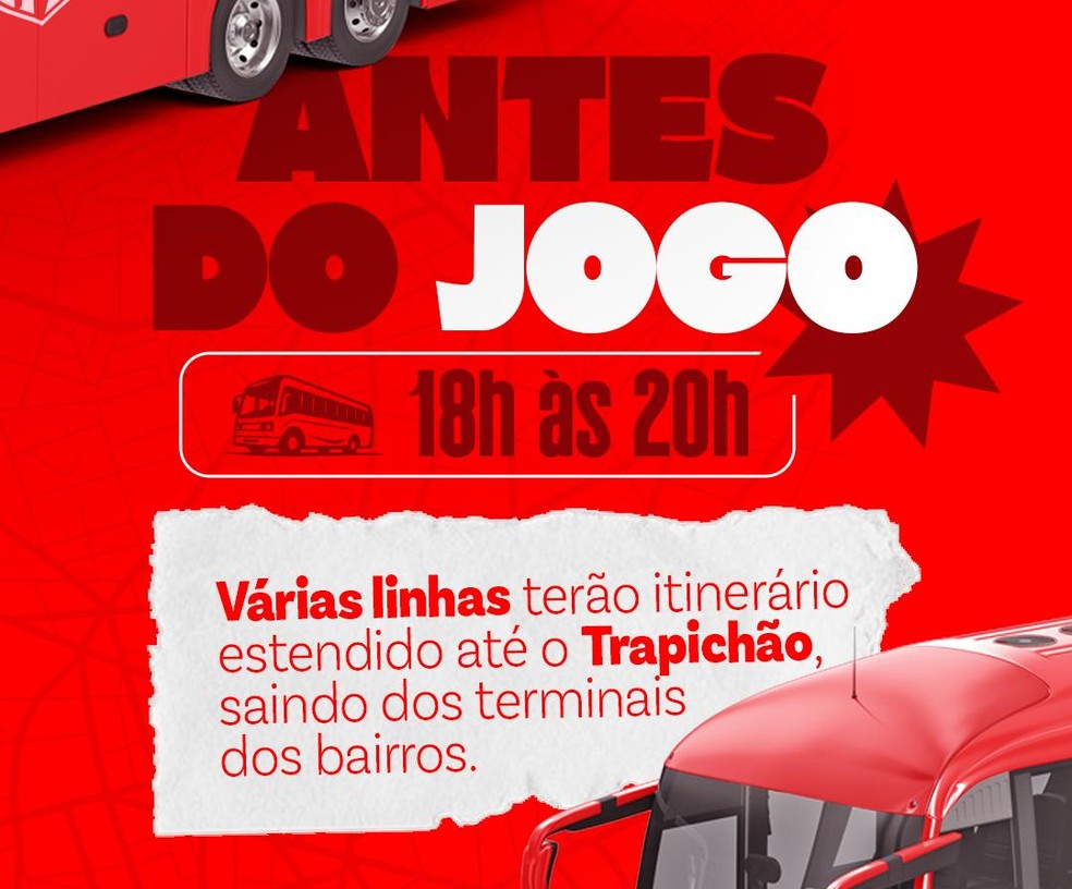 Linhas especiais de ônibus para CRB e Santos, sairão do terminal às 18h — Foto: ASCOM / CRB