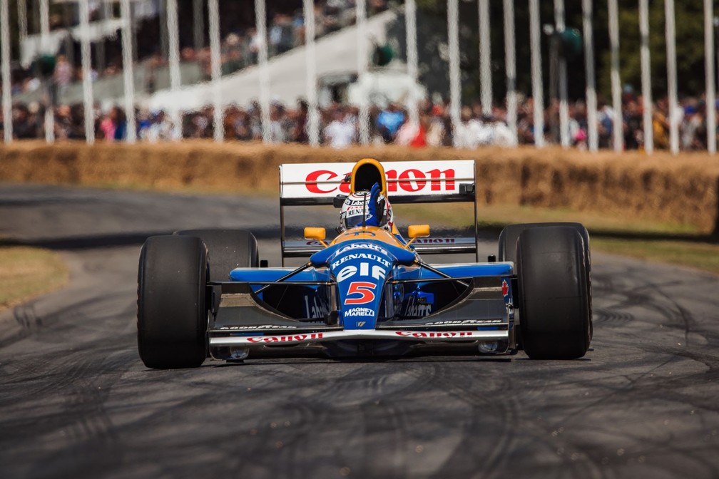自動車 371Z Williams FW14B Nigel Mansell 1992 Reencontro: Nigel Mansell de volta à Williams de 1992 em Goodwood | Ge