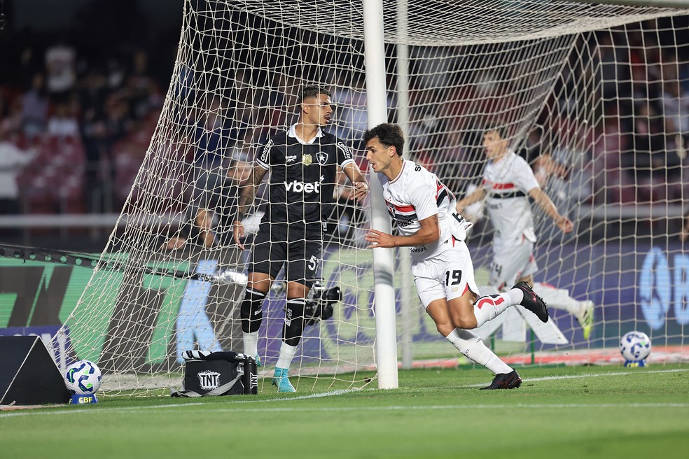 Gol de Dinenno em S&atilde;o Paulo x Botafogo &mdash; Foto: Paulo Pinto / S&atilde;o Paulo FC