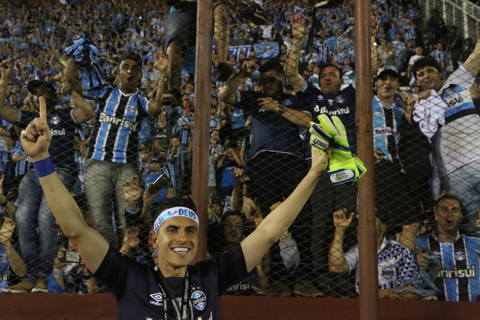 Marcelo Grohe na final da Conmebol Libertadores — Foto: Eduardo Moura/GloboEsporte.com