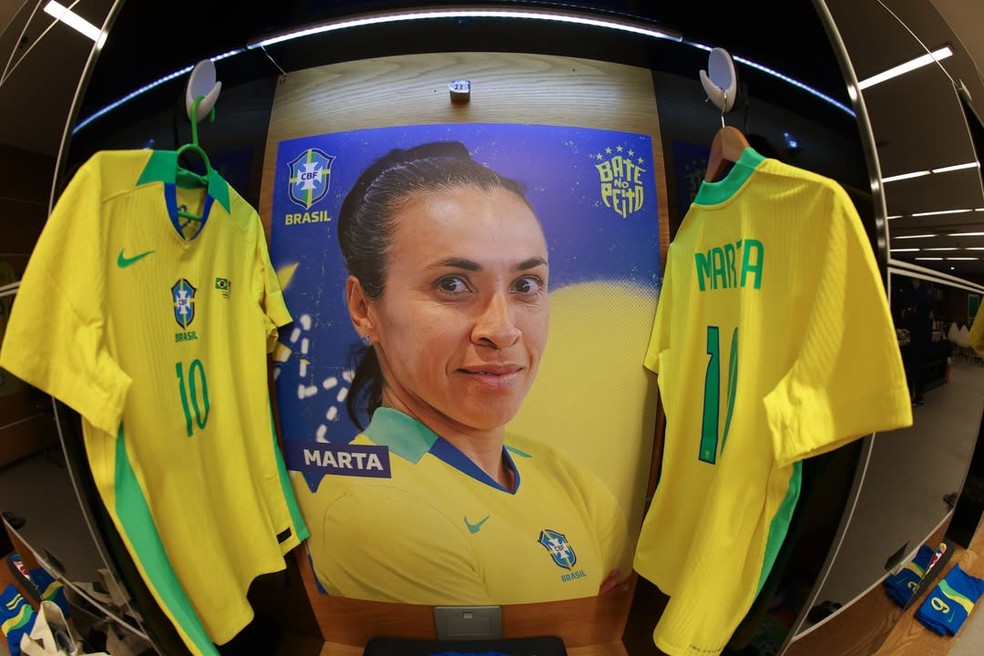 Vestiário da Seleção Feminina na Neo Química Arena antes da Copa do Mundo Feminina