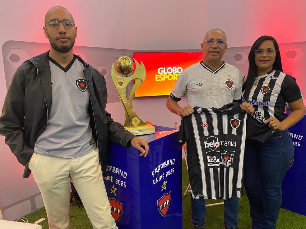 S�rgio Costa levou a fam�lia para a Arena Campeonato Paraibano � Foto: Divulga��o/Rede Para�ba