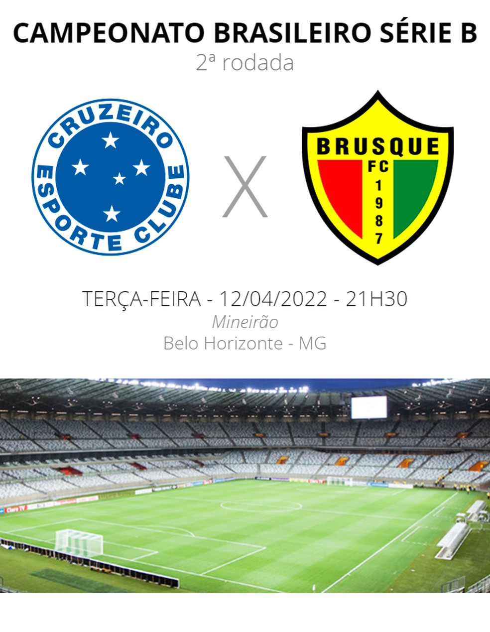 Horário do jogo do Cruzeiro hoje na Série B e transmissão na terça (26/04)