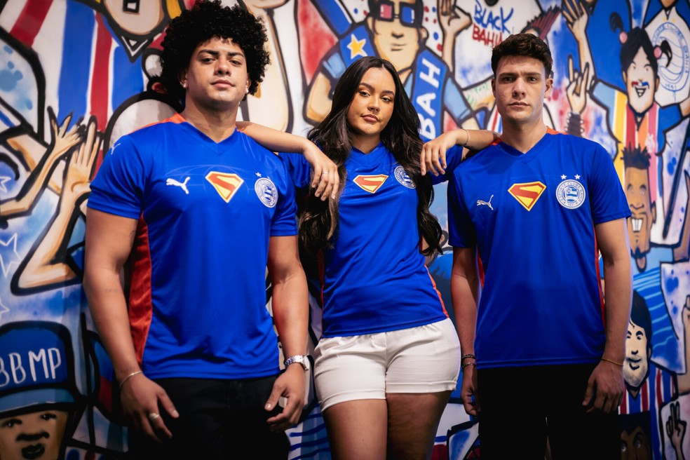 Camisa do Bahia em referência ao filme "Superman: Legacy" — Foto: Divulgação / EC Bahia