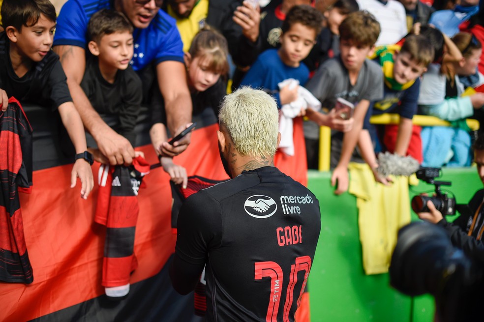Gabi é aclamado por torcedores em amistoso do Flamengo em Orlando — Foto: Divulgação / Flamengo