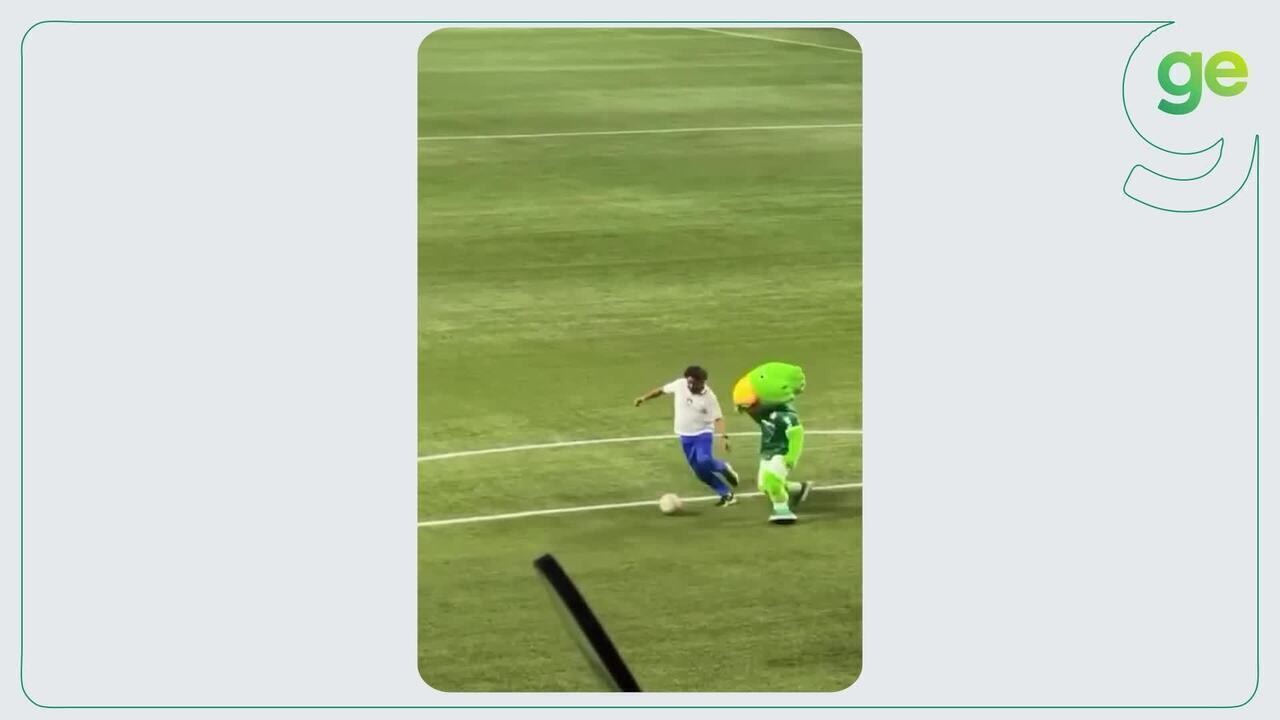 Torcedor com caneta do mascote do Palmeiras viraliza ao levar ao Allianz