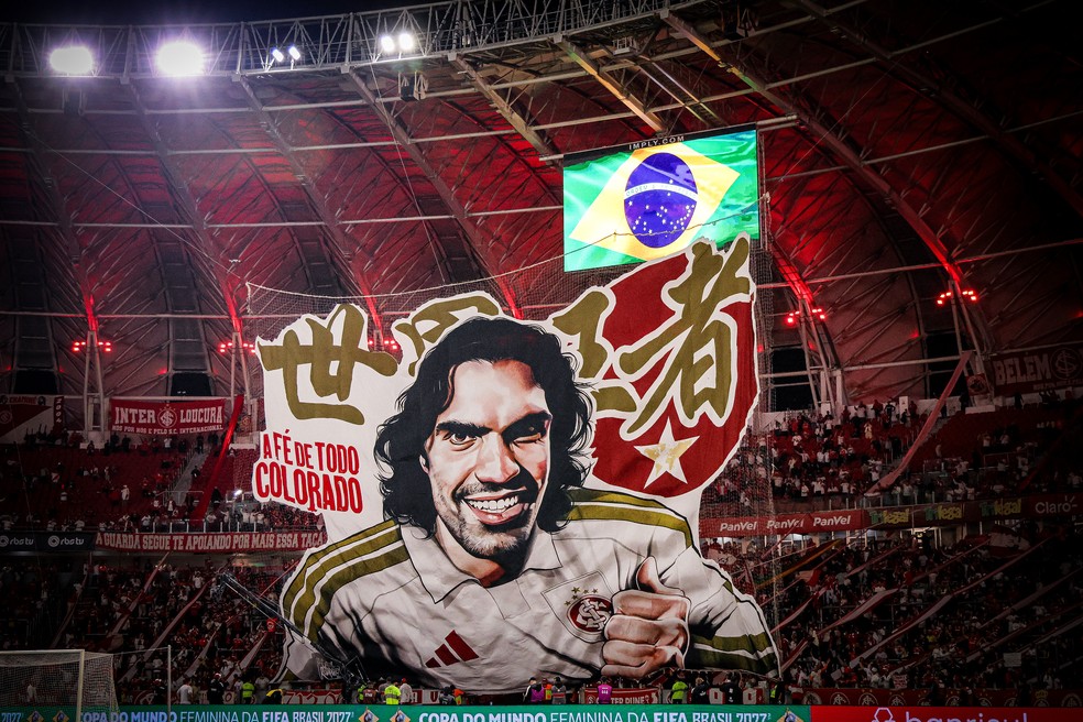 Mosaico em homenagem � Fernand�o, no Beira-Rio � Foto: Ricardo Duarte/Inter