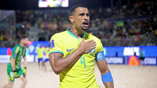 Brasil pega Portugual na semifinal do Mundial de futebol de areia; veja horário e onde assistir - Seleção segue em busca do heptacampeonato após eliminar a Espanha com goleada por 6 a 0