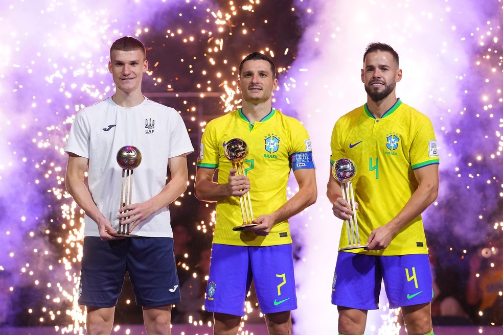 Semenchenko, da Ucrânia, foi o terceiro melhor jogador da Copa do Mundo de Futsal 2024 — Foto: Divulgação/FIFA