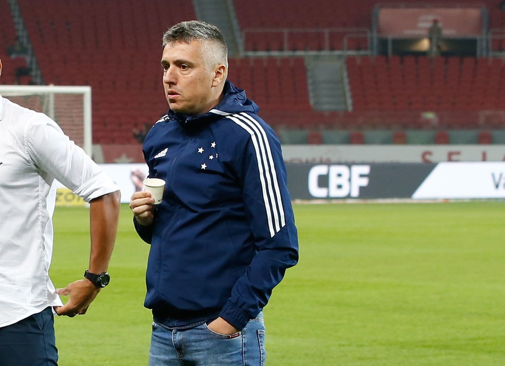 Enrico Ambrogini, Pepa e Marcos Menezes Cruzeiro — Foto: Staff Images/Cruzeiro