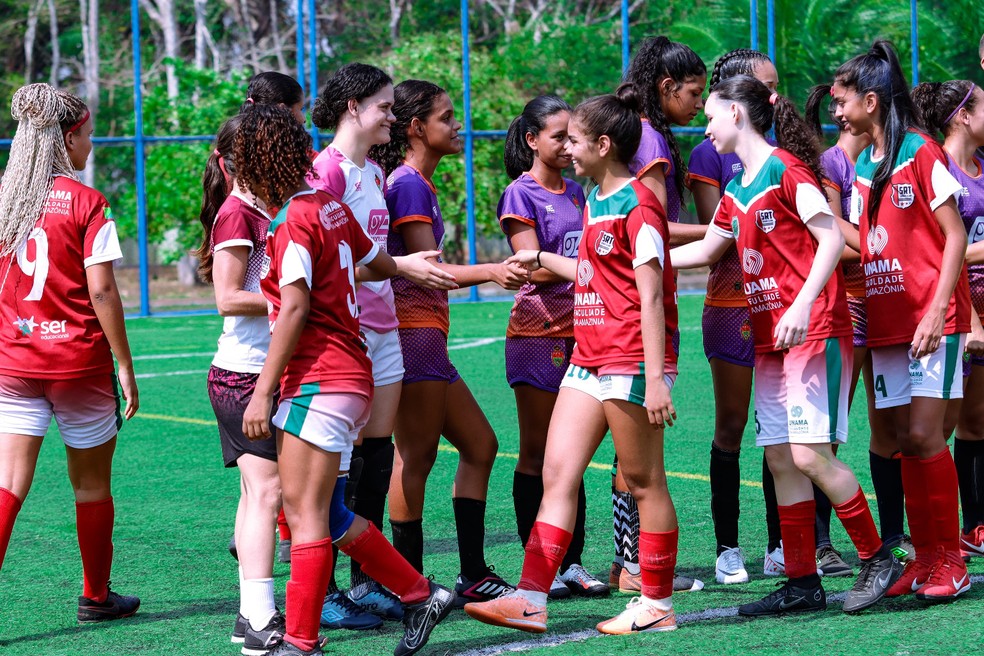 Assermurb x Real Sociedade - Copa Sesc de Fut7 Sub-17 Feminino — Foto: Divulgação/FFSFA