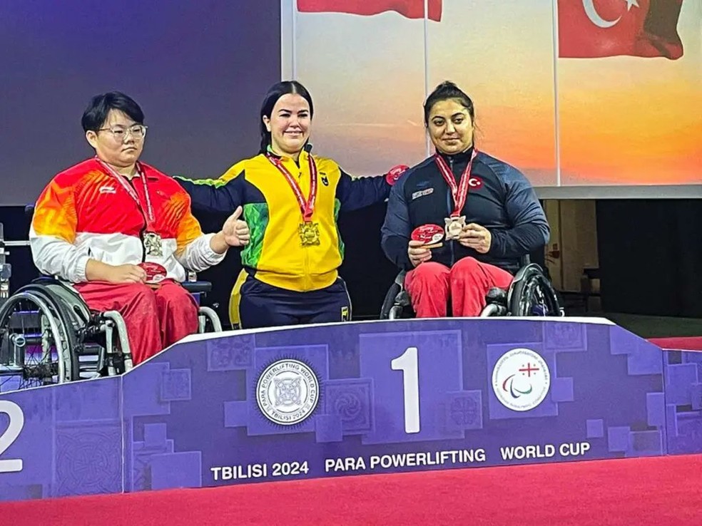 Mariana D’Andrea é ouro e bate recorde das Américas na Copa do Mundo da Geórgia — Foto: CPB