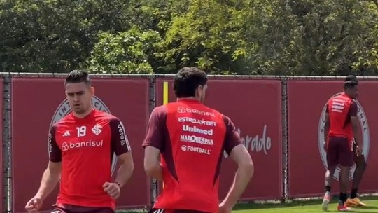 Treino do Inter: Rogel, Fernando e Borré participam e aumentam chancesarena futebol apostasvolta no Gre-Nal