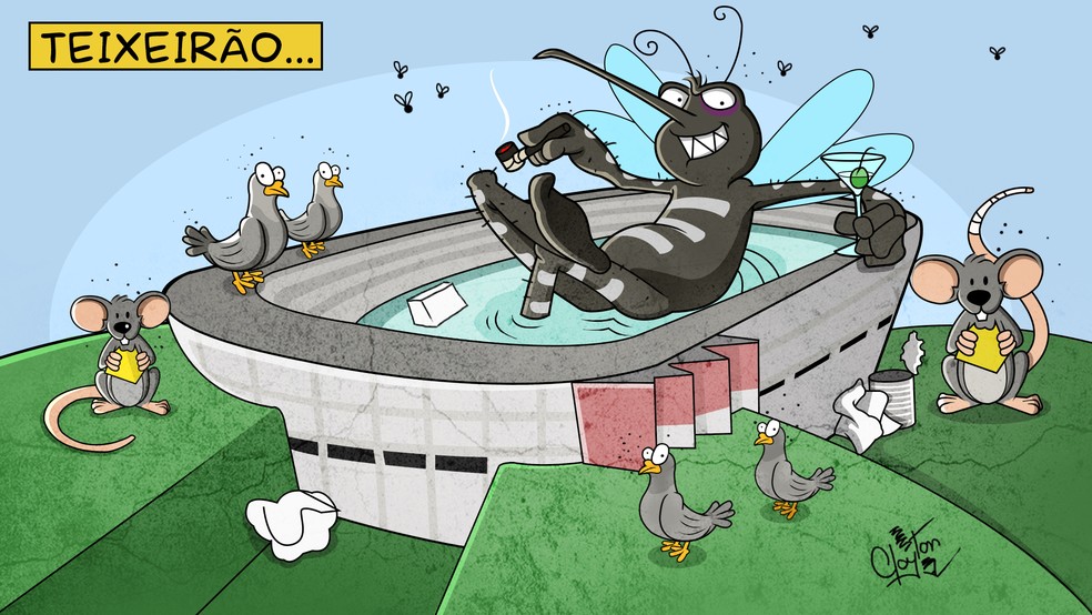 Charge: estádio Teixeirão, São José do Rio Preto, América-SP — Foto: Clayton Esteves/TV TEM