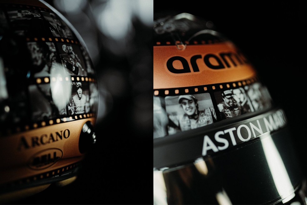 Fernando Alonso celebra 400 GPs na F1 com capacete especial | Ge