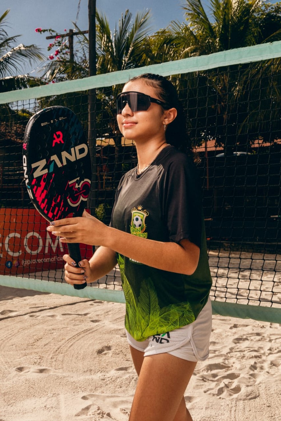 Lia Santos, atleta paraense de Beach Tennis — Foto: Jerferson Pinheiro