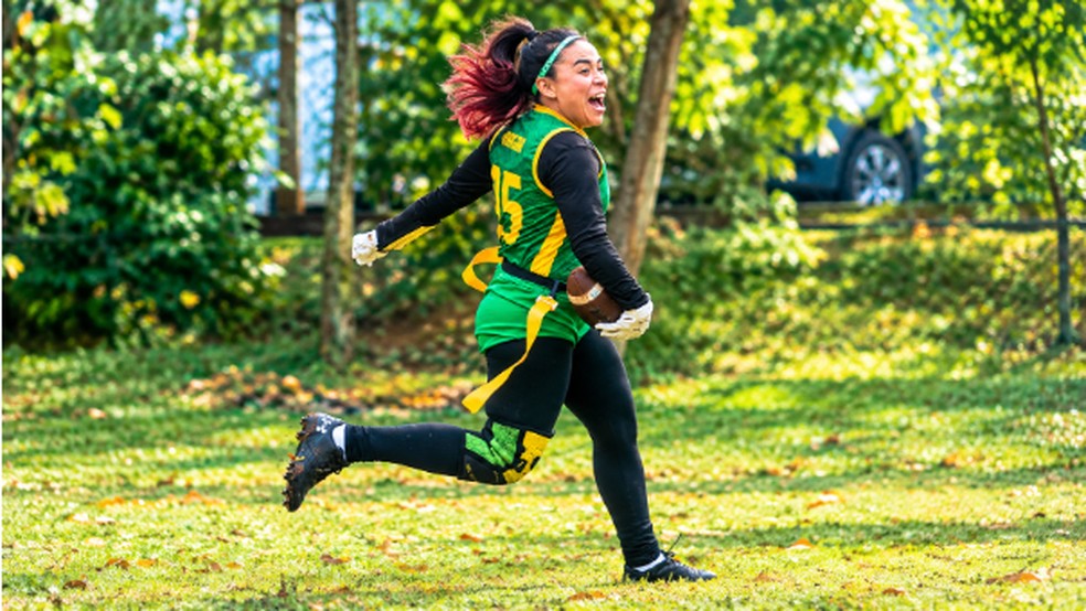 Valkyrias tem dois destaques entre os premiados da S&eacute;rie B de Flag Football &mdash; Foto: Yan Barros/CBFA